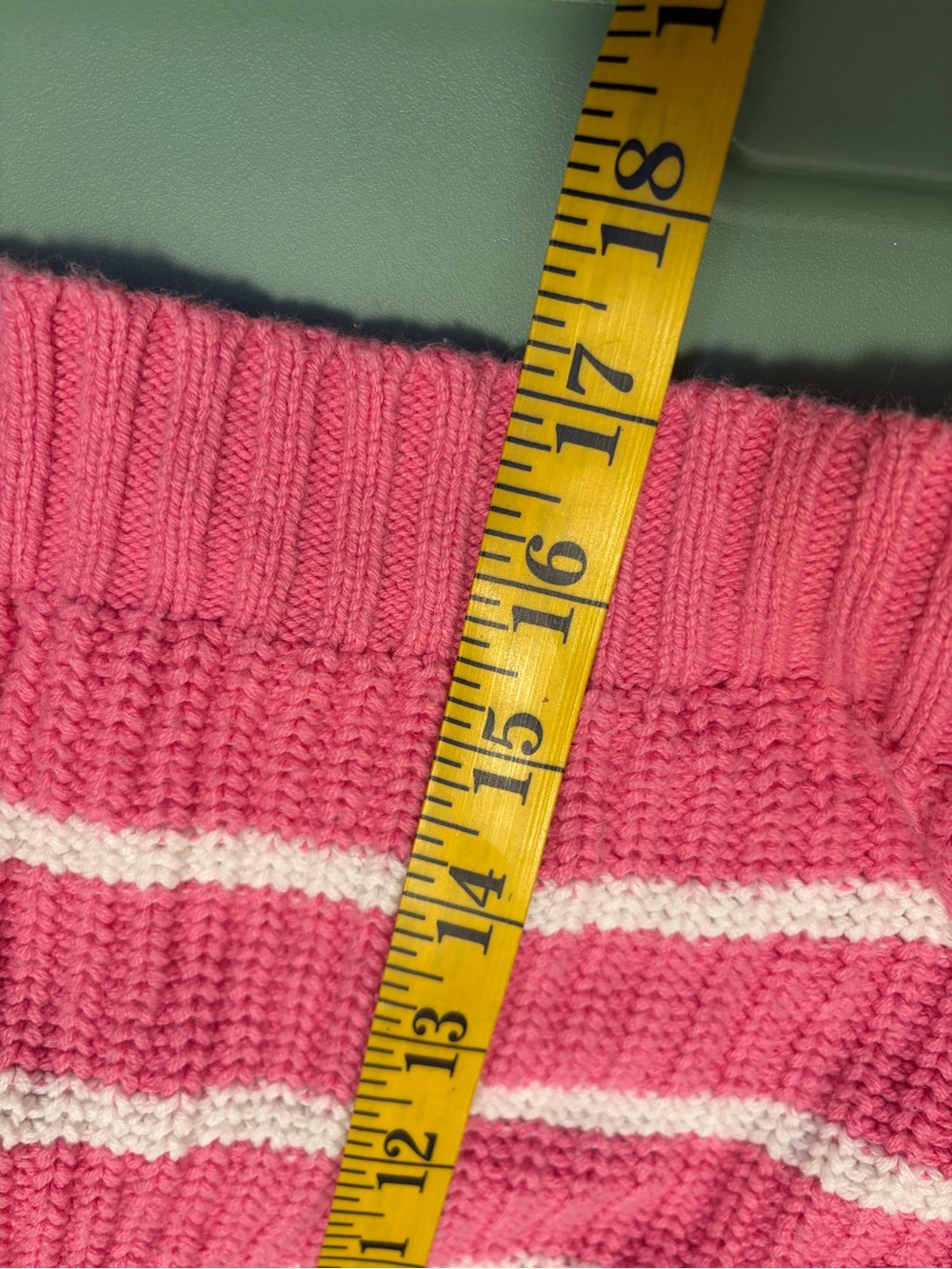 Altar’d State Pink Red Striped Quarter Zip Sweater M Cropped Colorblock Knit - Picture 13 of 15